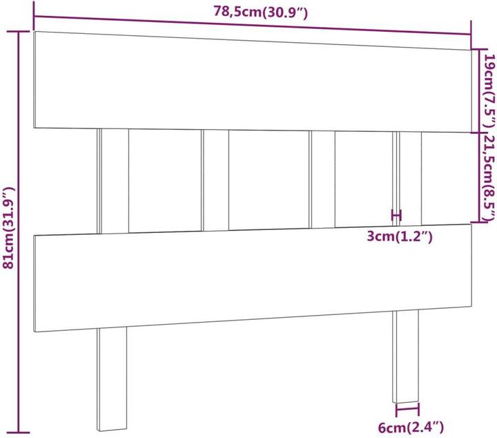 Produktbild VidaXL Aylice (78.5 x 3 x 81 cm)