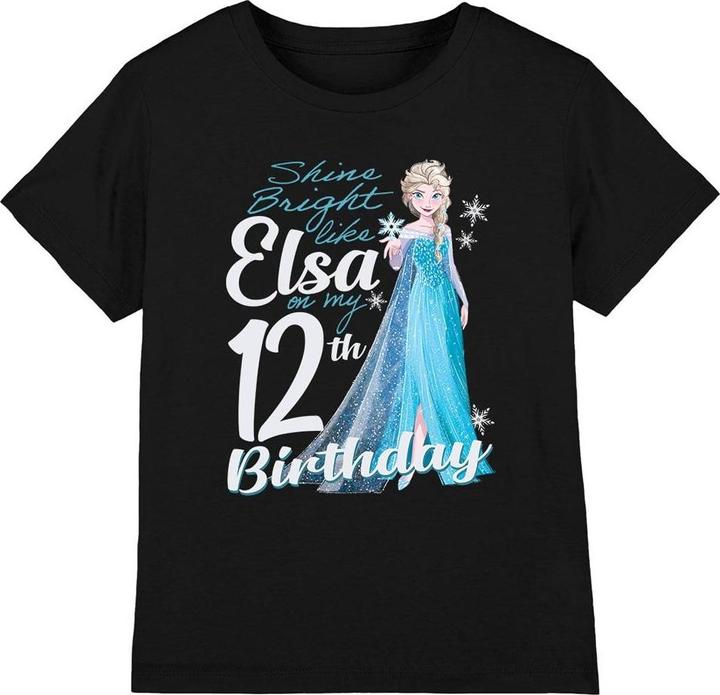Immagine prodotto Disney Frozen Bright Like Elsa Maglietta 12° Compleanno Bambini (140)