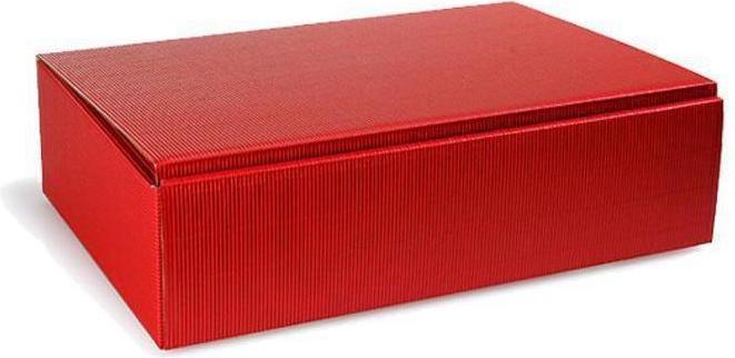 Actual product image Transpak Flat gift box dimensions 363x252x94mm bordeaux open wave bordeaux (25 x)