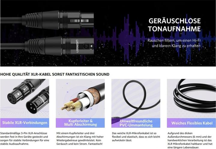 Produktbild Ugreen Xlr — Xlr (2 m, XLR)