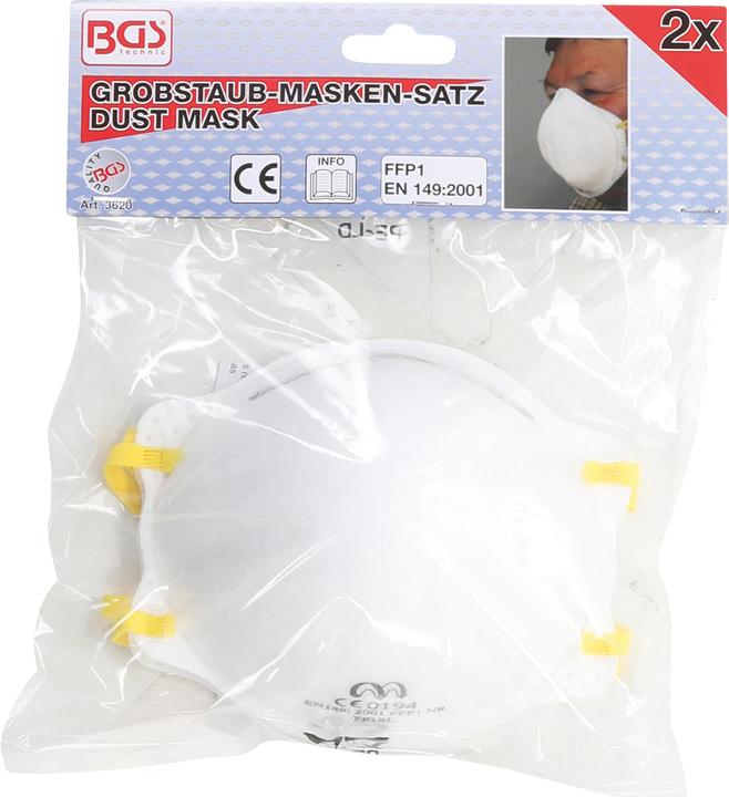 Actual product image BGS Dust Masks 2 pcs. (FFP1, 2 x)