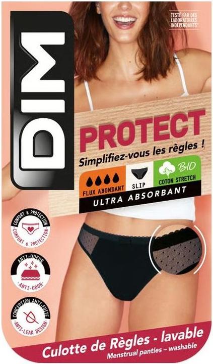 Produktbild DIM Slip Lace Stark schwarz mit Meshdetail (S)