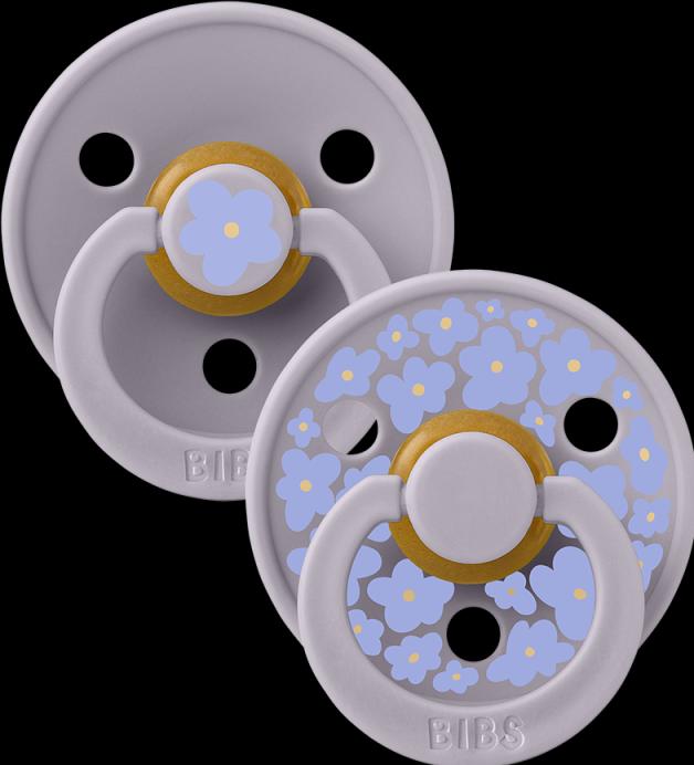 Bibs Studio Nuggi Colour 2 PACK Latex Round 0-6m Jasmine Grey Mix (2 x, up to 6 M.)