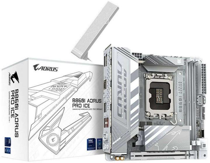 Actual product image Gigabyte B860I AORUS PRO ICE (LGA 1851, Intel B860, Mini-ITX)