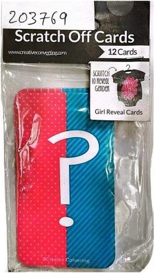 Image du produit Creative Party Carte à gratter fantaisie "révélation du sexe" (paquet de 12) (12 pcs)
