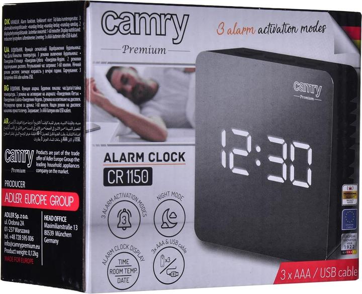 Actual product image Camry LED alarm clock