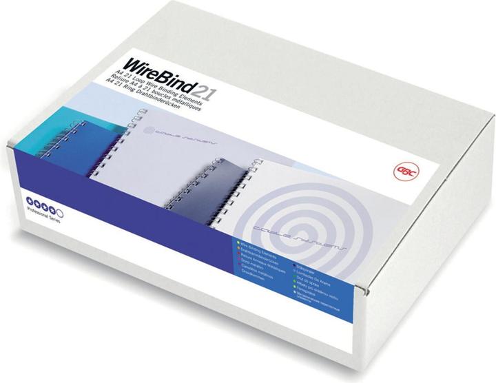 Produktbild GBC Binderücken Draht, 12 mm, 21 Ringe, weiss