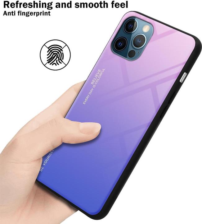 Actual product image Cadorabo TPU 2 colors glass cover (Realme 12 Pro+, Apple iPhone 12)