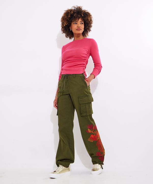 Actual product image Joe Browns Floral Straight Leg Cargo Pants (40)