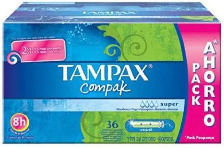 Produktbild Tampax COMPAK tampón super 36 u (36 x, S)