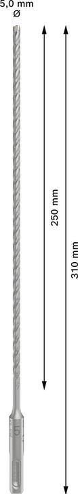 Actual product image Bosch Zubehör PRO SDS plus-5X hammer drill bit, 5 x 250 x 310 mm (5 millimetres)