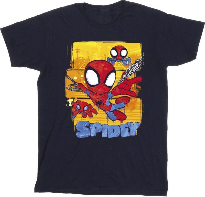 Actual product image Mens Spidey And His Amazing Friends Flying T-Shirt (S)
