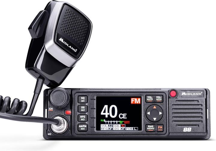 Midland M-88 CB radio with color screen, VOX