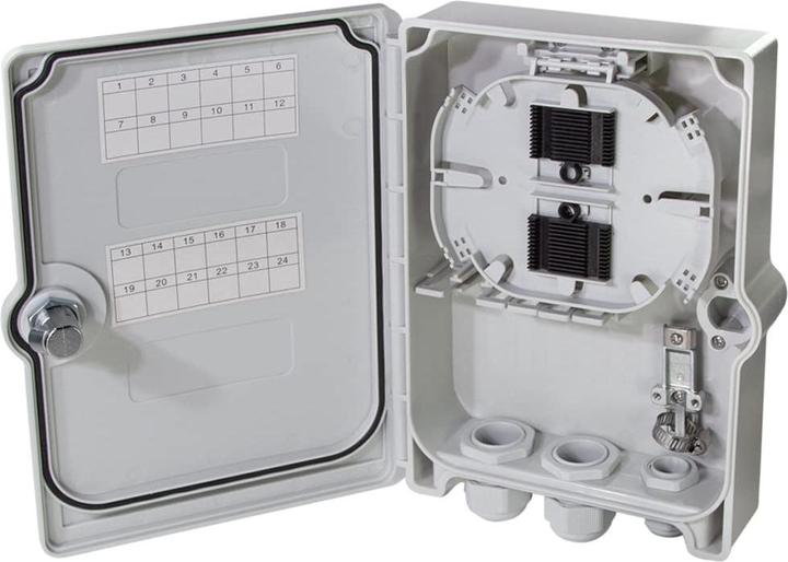 Actual product image LogiLink FTTH/FTTB connection empty housing, 6x LC/QD o. SC/DX (CAT8.2, 0.27 m)