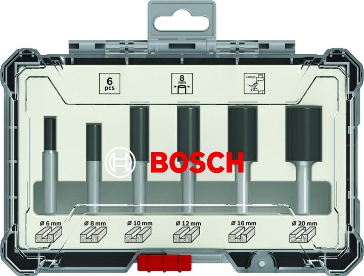 Produktbild Bosch Professional Zubehör 6-teiliges Nutfräser-Set, 6-mm-Schaft für Handfräsen