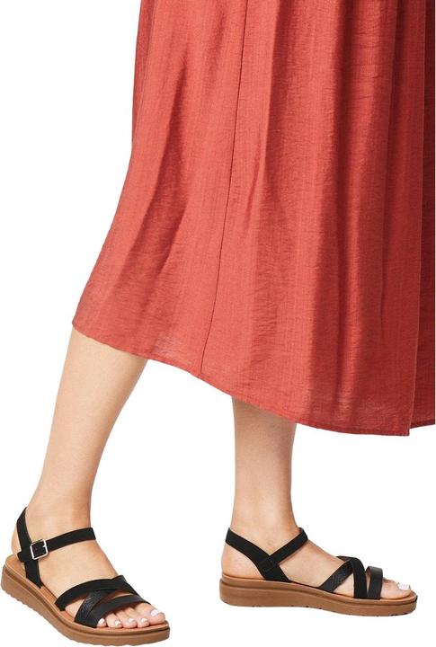 Actual product image Good For The Sole Womens/Ladies Axel Asymmetric Panel Wide Sandals (38)