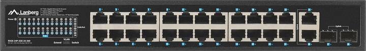 Actual product image Lanberg RSGE-24P-2GE-2S-360 network switch Unmanaged (24 Ports)
