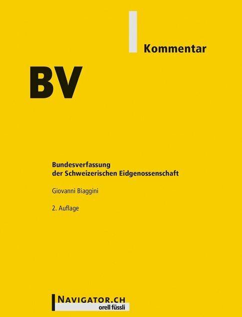 Produktbild BV Kommentar (Deutsch, Giovanni Biaggini, 2017)