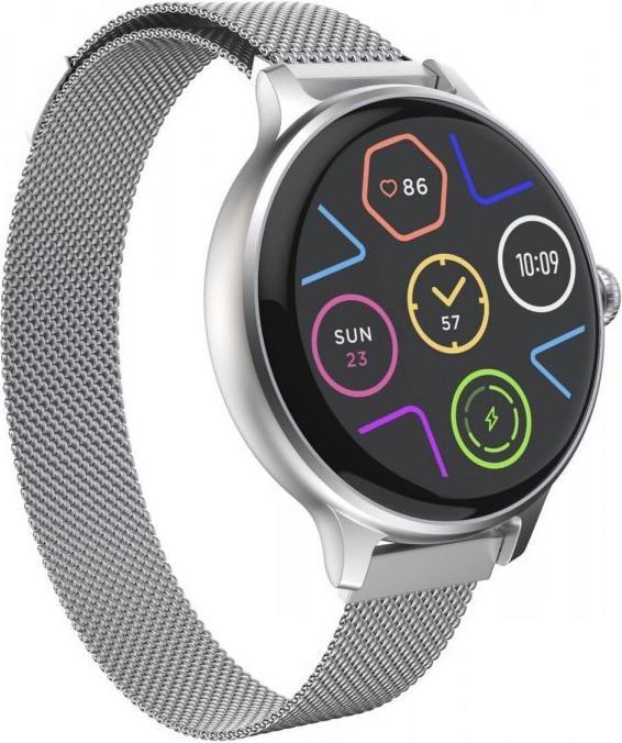Carneo Hero mini HR+/Silver/Elegant Band/Silver (40 mm)