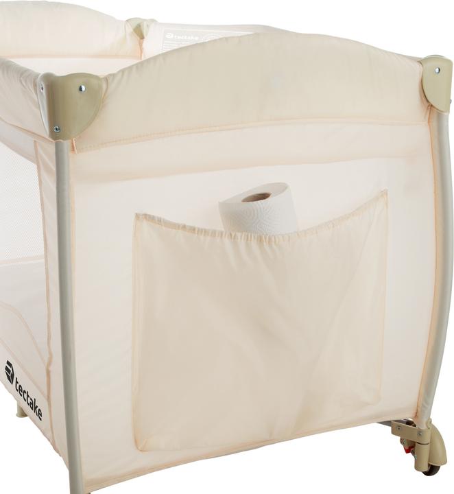 Produktbild tectake Kinderreisebett Hund mit Wickelauflage und Transporttasche