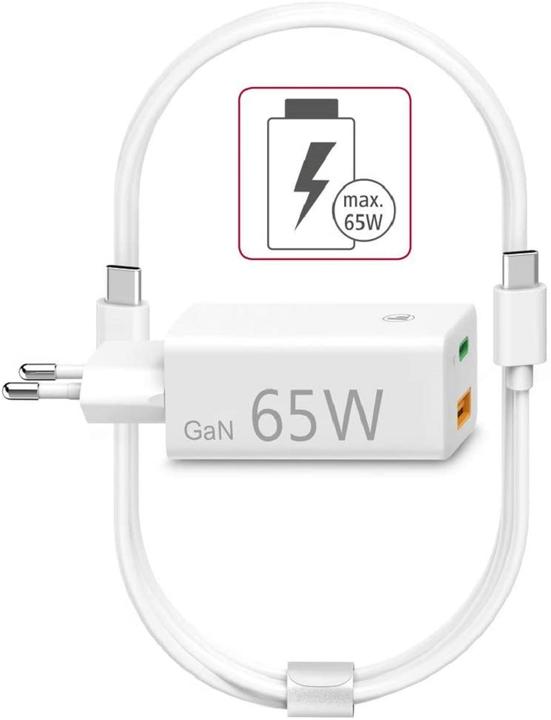 Actual product image Hama GaN Charger + USB cable (65 W)
