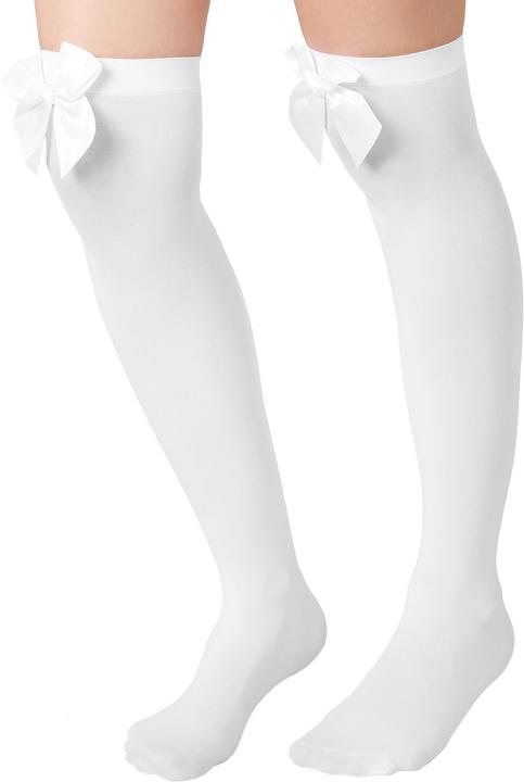 Image du produit tectake Chaussettes montantes avec un noeud blanc (Taille unique)