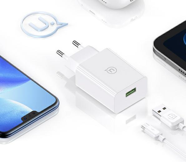 Produktbild Usams Zestaw szybkiego ład. Micro 2a 1m Fast Charging biały/white SC series(CC083) (18 W)