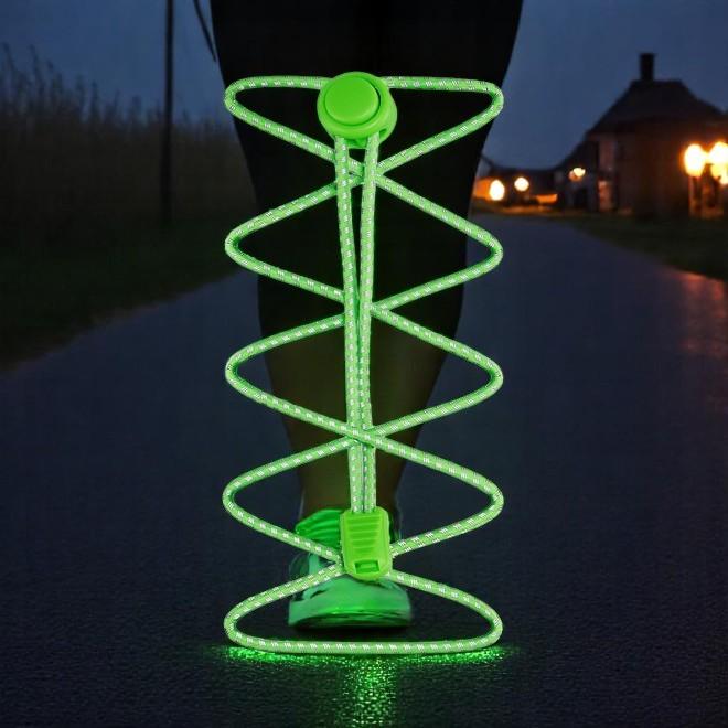 Immagine prodotto LaceGodZ 1 Paar ReflectPro Series elastische, stark reflektierende Schnürsenkel (100 cm)