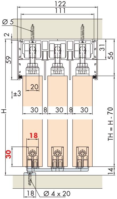 Image du produit HAWA Ferrements pour empilage Divido 100