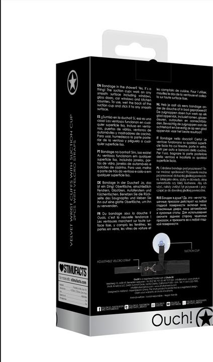 Image du produit Ouch! V&V Adjustable Handcuffs Suction Cup