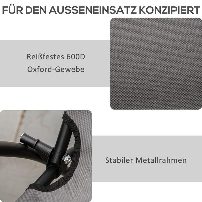 Immagine prodotto Swisshandel24 Campingstuhl faltbarer Gartenstuhl mit Metallrahmen für Pool, Strand Grau