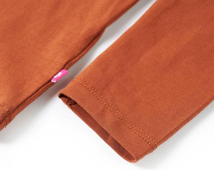 Produktbild VidaXL Kinder-Langarmshirt Cognac 128,Material: 95 % Baumwolle. 5 (128)