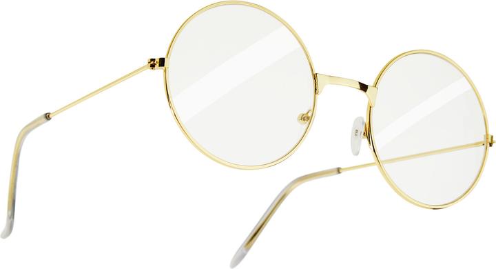 Produktbild tectake Runde Retrobrille mit goldenem Rahmen