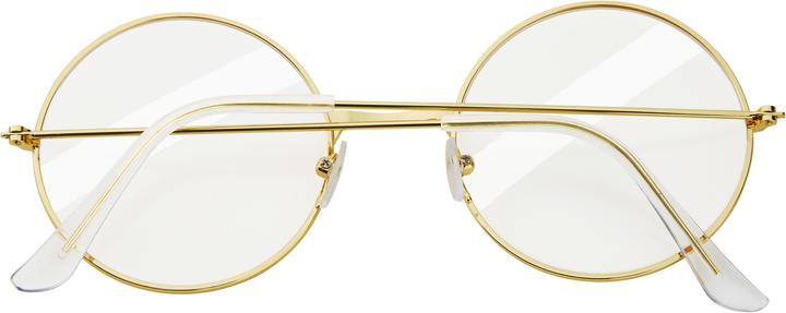 Produktbild tectake Runde Retrobrille mit goldenem Rahmen