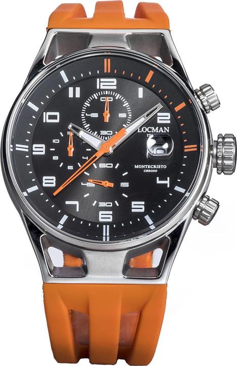 Produktbild Locman Italy Herrenuhr Montecristo Chrono orange 41 mm Ref. 0542 (Chronograph, 41 mm)