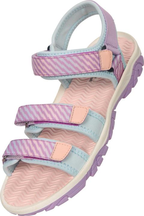 Actual product image Mountain Warehouse Childrens/Kids Tonal Stripe 3 Touch Fastening Strap Sandals (36)