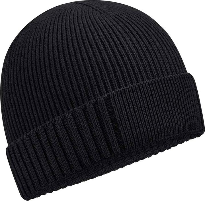 Actual product image Beechfield Unisex Adult Organic Cotton Engineered Patch Beanie