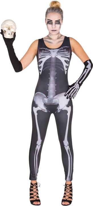 Produktbild Dressforfun Frauenkostüm sexy Skelett Jumpsuit (L)
