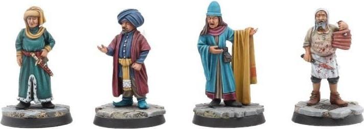 Tabletop-Art Townsfolk Miniatures - Merchants Set 1 (4)