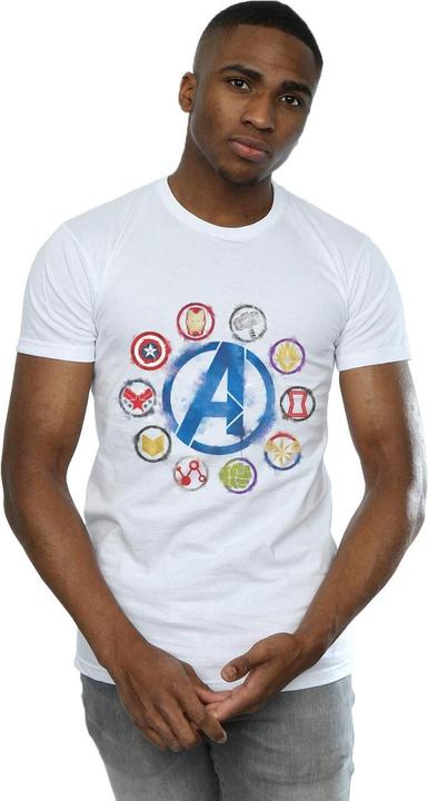 Actual product image Mens Avengers Endgame Painted Icons T-Shirt (S)