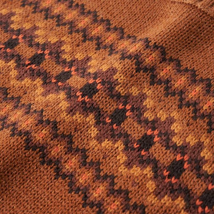 Actual product image VidaXL Children's jumper knitted cognac 116,Material: 100 (116)