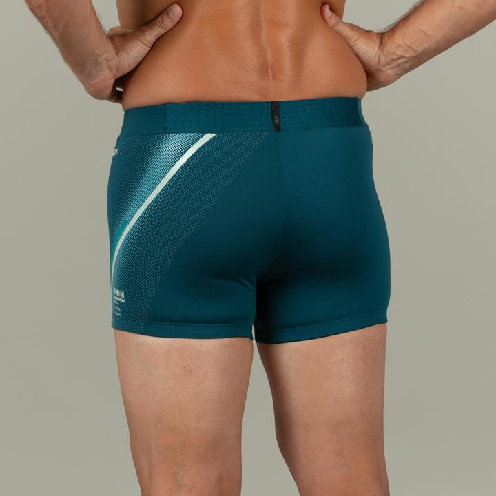 Produktbild Nabaiji Badehose Boxer Herren - 500 Fiti Lini grün (42)