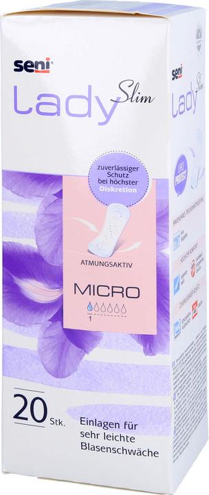 Produktbild Seni Lady Slim Micro Einlage atmungsaktive anatomische 7x18.5cm 1 Tropfen (20 x)