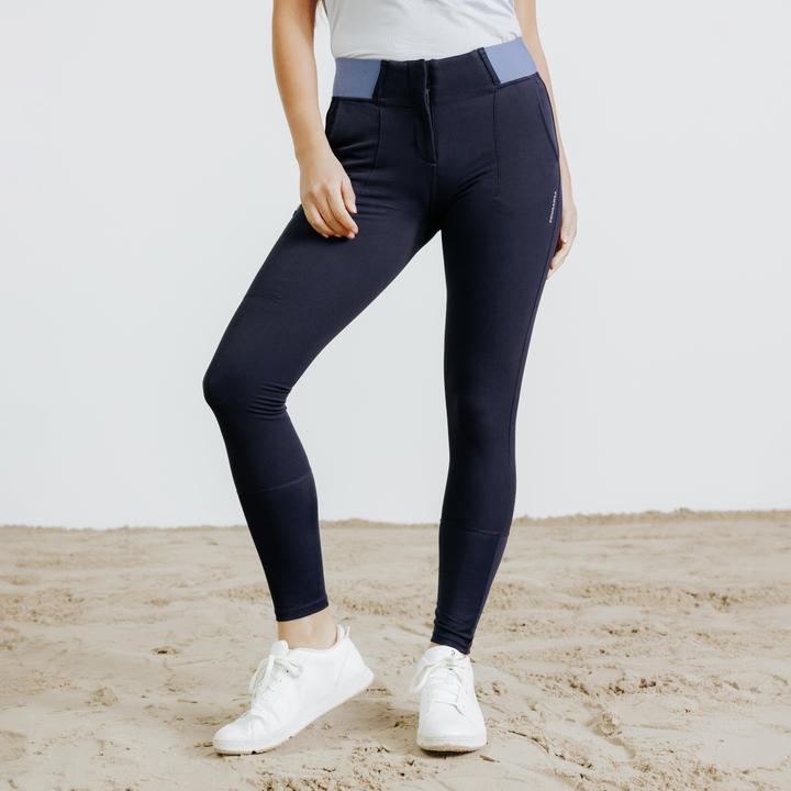 Produktbild Fouganza Reithose 500 Be You Damen marineblau/hellblau (L)