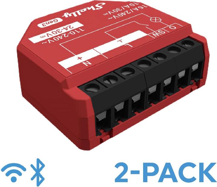 Actual product image Shelly 1PM Gen3 x2 (Switch actuator)