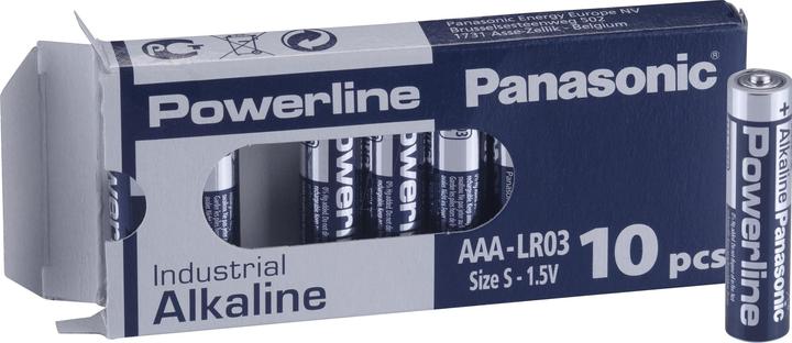 Panasonic Ligne électrique industrielle alcaline (10 pcs, AAA)