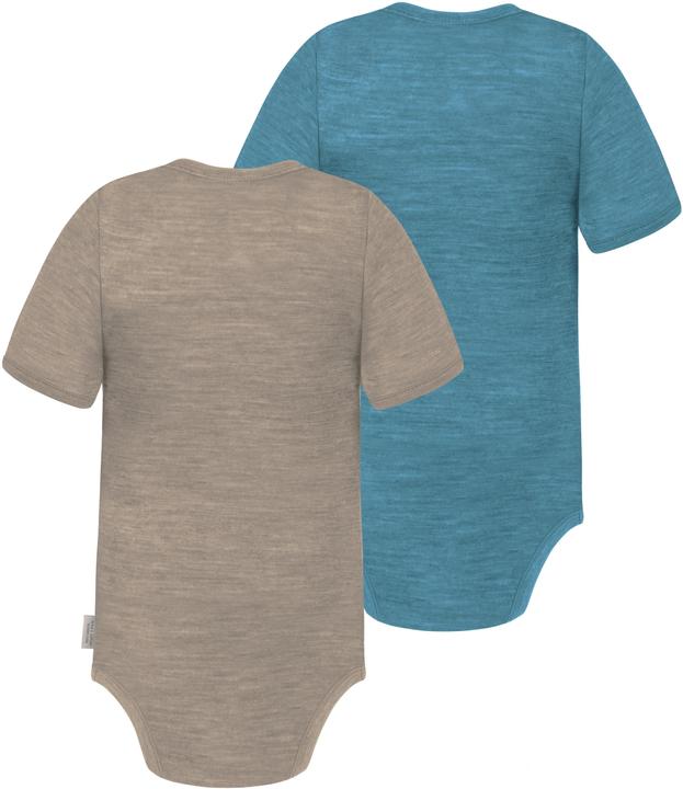 Actual product image Normani Set of 2 baby merino bodysuit short sleeves "Tauranga" - 9293 (92)
