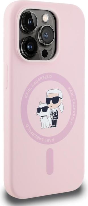 Immagine prodotto Karl Lagerfeld Custodia Liquid Silicone Karl e Choupette MagSafe per iPhone 14 Pro Rosa (Apple iPhone 14 Pro)