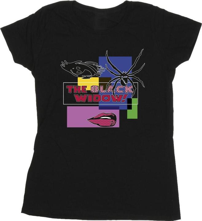 Actual product image Womens/Ladies Black Widow Pop Art Cotton T-Shirt (L)