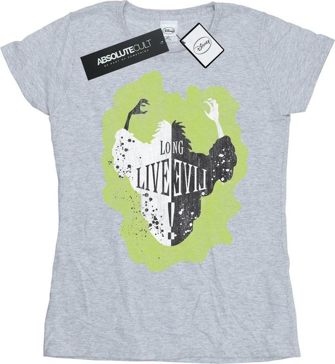 Actual product image Disney Womens/Ladies The Descendants Cruella Long Live Cotton T-Shirt (M)